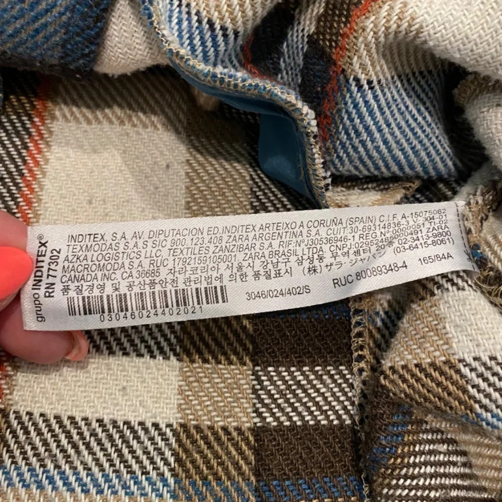 Zara Womens Plaid Shacket, Multicolored 16566 - Picture 7 of 10